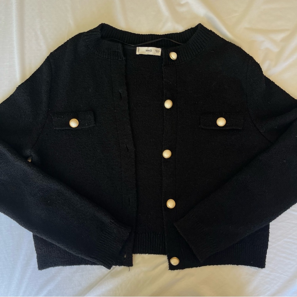 NWOT Mango Cardigan w Gold & Pearl Buttons